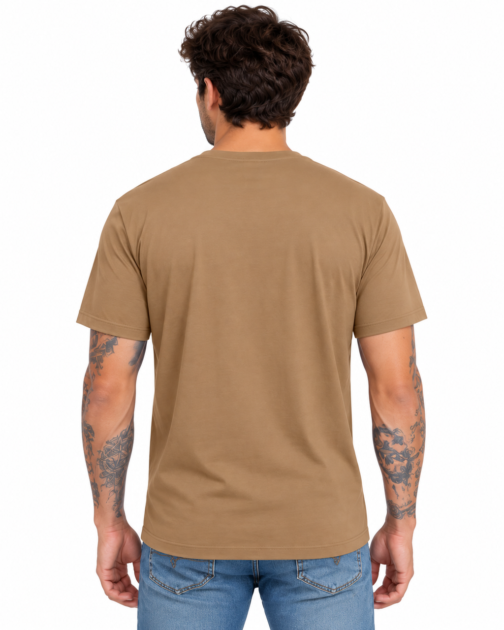 Luvu Mens Stretch Pocket Crew Neck T Shirt
