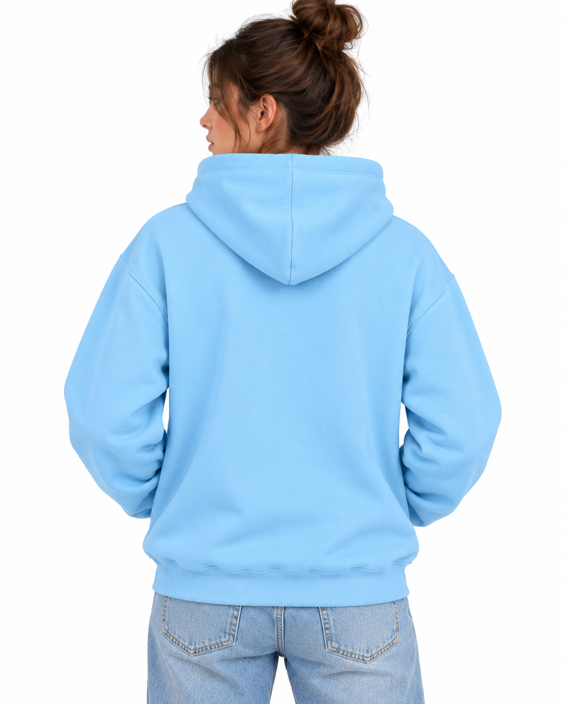 Luvu Woman Fleece Drop Shoulder Pullover Hoodie